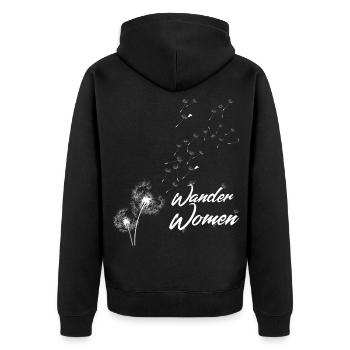 Wander Women Pusteblume night of light - Veste à capuche bio Premium Unisexe - noir - Dos - Nico (187cm)