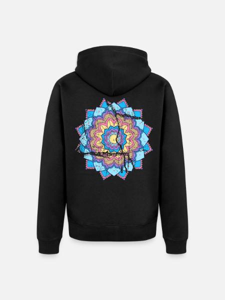 Mandala summer beginning summer - Unisex Premium Organic Zip Hoodie - black