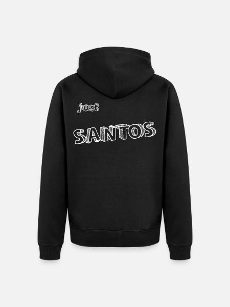 Santos Name - Unisex Premium Organic Zip Hoodie - black