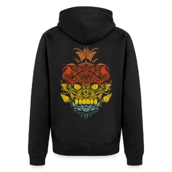 Maori Aztèque Tattoo Samoan - Veste à capuche bio Premium Unisexe - noir - Dos - Nico (187cm)