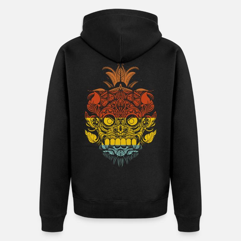 Maori Aztèque Tattoo Samoan - Veste à capuche bio Premium Unisexe - noir