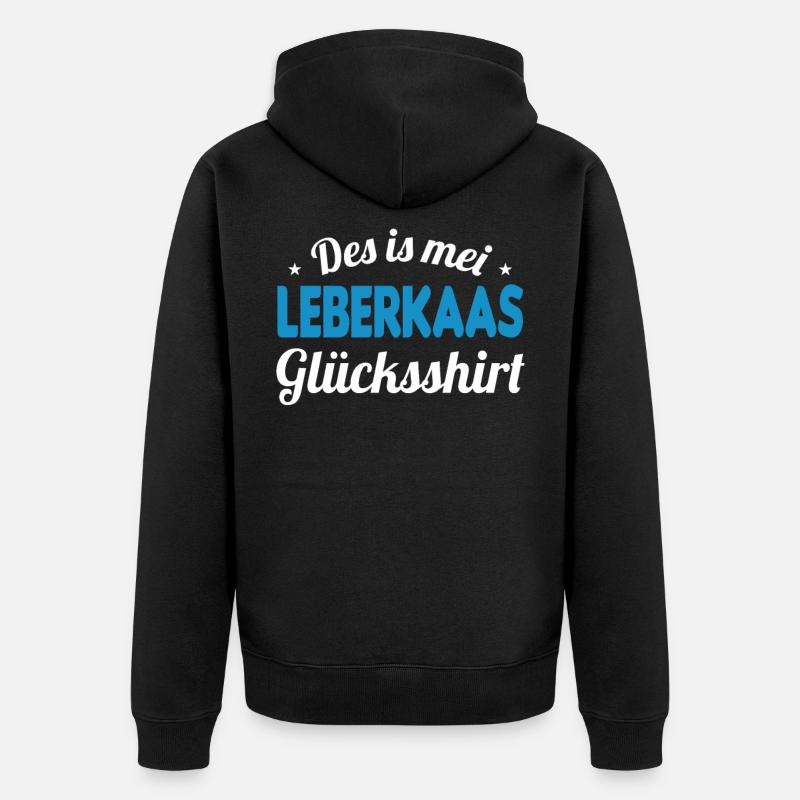 Leberkäs Leberkäse Leberkas Zefix Geschenk - Unisex Premium Bio Zip Hoodie - Schwarz