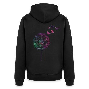 Pissenlit pissenlit été pissenlit - Veste à capuche bio Premium Unisexe - noir - Dos - Nico (187cm)