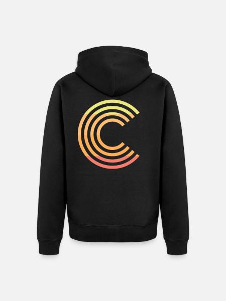 C - Unisex Premium Organic Zip Hoodie - black