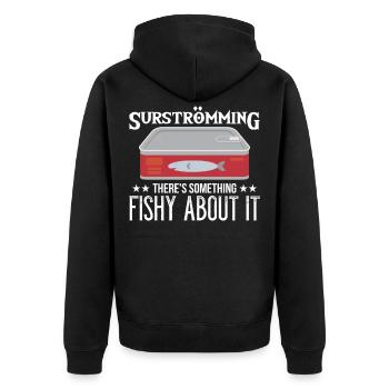 Surströmming Suède Sushi Surströmming - Veste à capuche bio Premium Unisexe - noir - Dos - Nico (187cm)