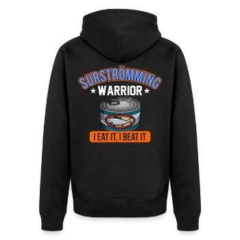 Surströmming Suède Sushi Surströmming - Veste à capuche bio Premium Unisexe - noir - Dos - Nico (187cm)