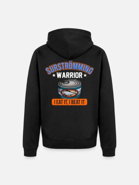 Surströmming Suède Sushi Surströmming - Veste à capuche bio Premium Unisexe - noir