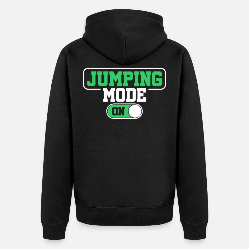 Trampolin - Unisex Premium Bio Zip Hoodie - Schwarz