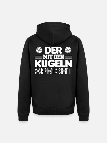 Petanque - Unisex Premium Bio Zip Hoodie - Schwarz