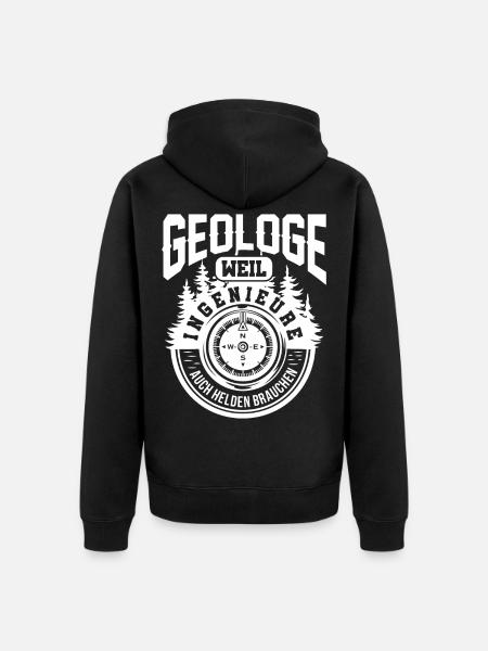 Geologe - Unisex Premium Bio Zip Hoodie - Schwarz