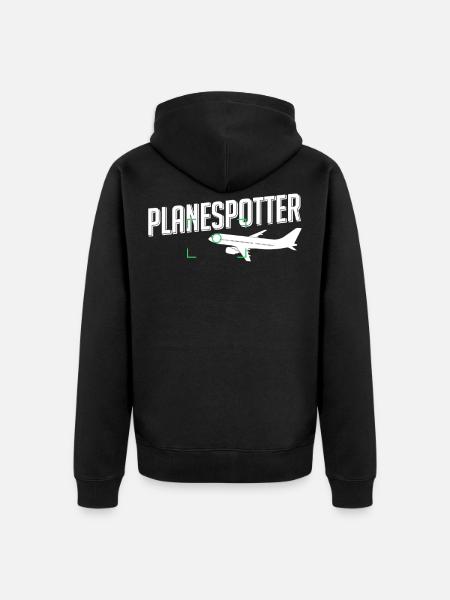 Planespotter - Unisex Premium Bio Zip Hoodie - Schwarz