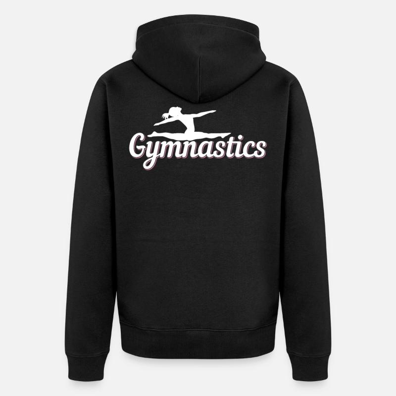 Turnen - Unisex Premium Bio Zip Hoodie - Schwarz