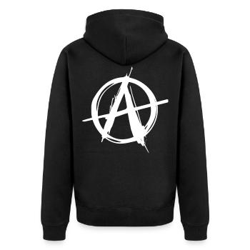 symbole ancap - Veste à capuche bio Premium Unisexe - noir - Dos - Nico (187cm)