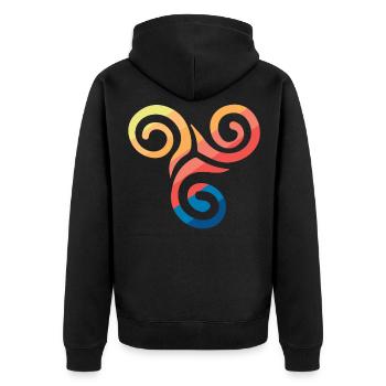 Symbole celtique - Veste à capuche bio Premium Unisexe - noir - Dos - Nico (187cm)