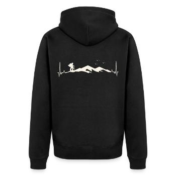 Allgäu - Veste à capuche bio Premium Unisexe - noir - Dos - Nico (187cm)