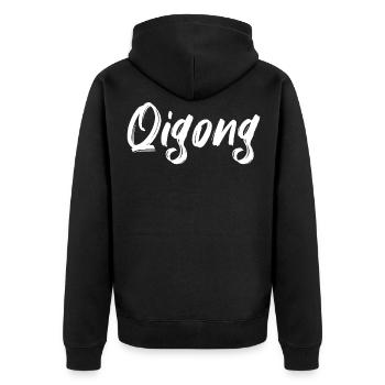 Qigong Martial Artist ou Qigong - Veste à capuche bio Premium Unisexe - noir - Dos - Nico (187cm)