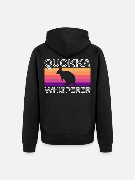 Quokka Quokkas Australia - Unisex Premium Organic Zip Hoodie - black