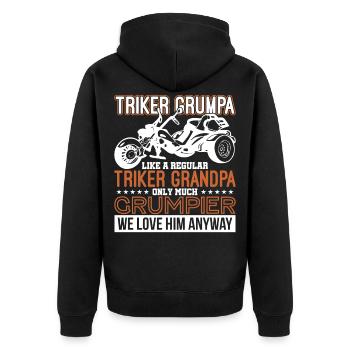 Trike Trikes Motorcycle Motorsport - Unisex Premium Organic Zip Hoodie - black - Back - Nico (187cm)