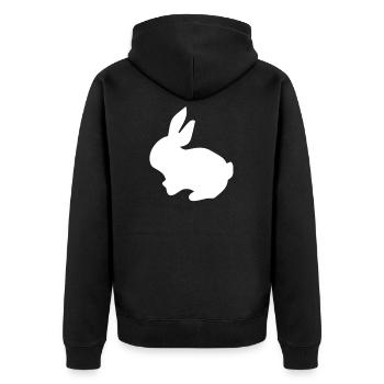 Lapin lapin mignon lapin - Veste à capuche bio Premium Unisexe - noir - Dos - Nico (187cm)