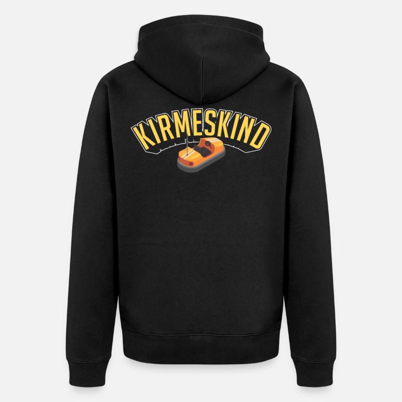 Rummel Kirmes Achterbahn Autoscooter Geschenk - Unisex Premium Bio Zip Hoodie - Schwarz