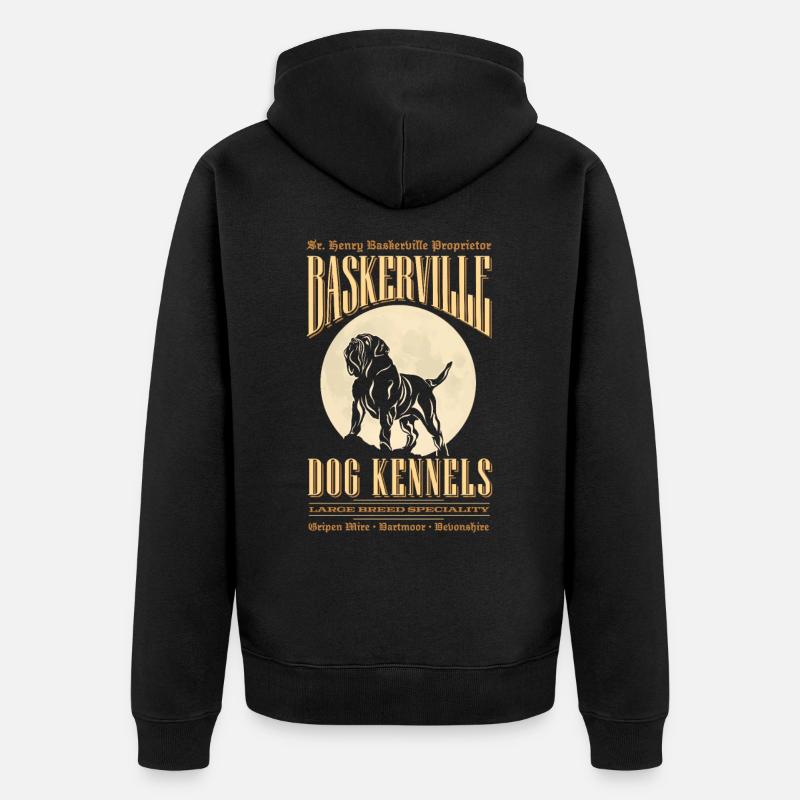 Baskerville Couleur - Veste à capuche bio Premium Unisexe - noir