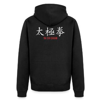 Tai Chi Chuan Yin Yang - Veste à capuche bio Premium Unisexe - noir - Dos - Nico (187cm)