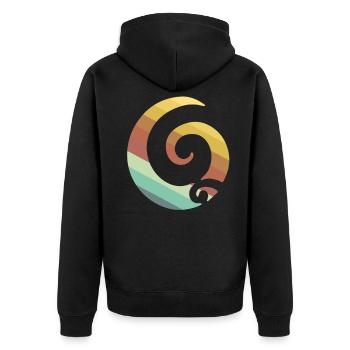 Tatouage maori - Veste à capuche bio Premium Unisexe - noir - Dos - Nico (187cm)