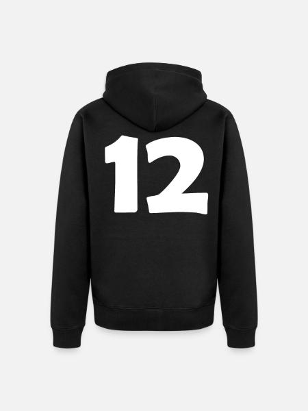 12 - Veste à capuche bio Premium Unisexe - noir