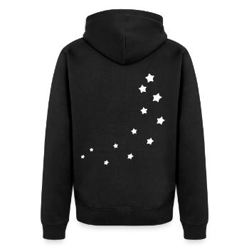 Étoiles étoiles - Veste à capuche bio Premium Unisexe - noir - Dos - Nico (187cm)