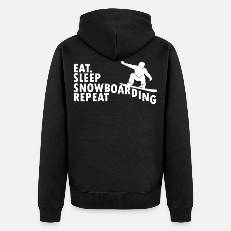 Snowboard | Snowboardeur de snowboard - Veste à capuche bio Premium Unisexe - noir