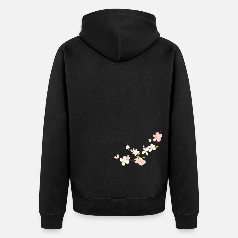 fleurs - Veste à capuche bio Premium Unisexe - noir