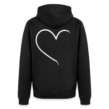 cœur - Veste à capuche bio Premium Unisexe - noir - Dos - Nico (187cm)