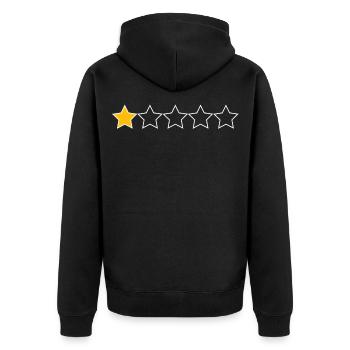 Bewertung Jahr 2020 lustige Bilder - Unisex Premium Bio Zip Hoodie - Schwarz - Hinten - Nico (187cm)