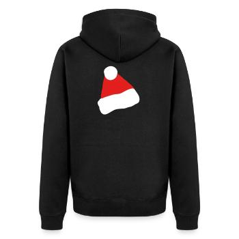 Christmas - symbol - Unisex Premium Organic Zip Hoodie - black - Back - Nico (187cm)