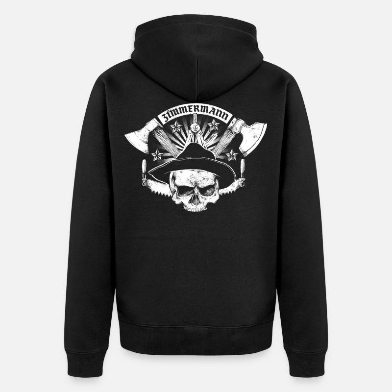 Zimmermann - Unisex Premium Bio Zip Hoodie - Schwarz