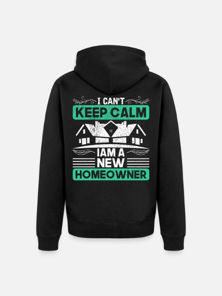 Home builder builder builder gift - Unisex Premium Organic Zip Hoodie - black