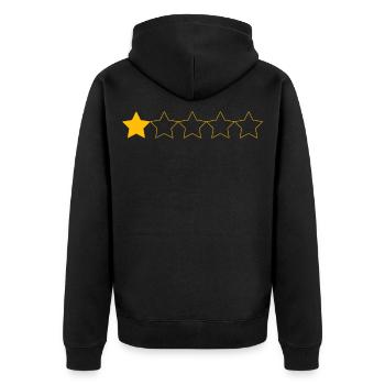 2020 lustige Bilder - Unisex Premium Bio Zip Hoodie - Schwarz - Hinten - Nico (187cm)