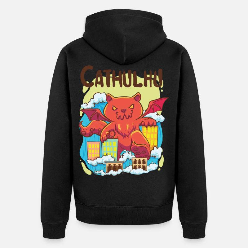 Cathulhu - Veste à capuche bio Premium Unisexe - noir