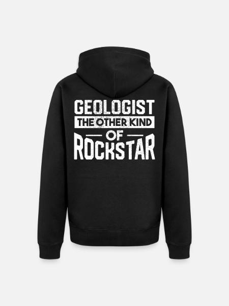 Geologist Rock Geology Gift - Unisex Premium Organic Zip Hoodie - black