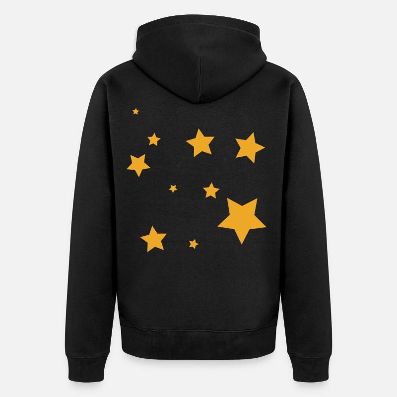 Stern Sterne - Unisex Premium Bio Zip Hoodie - Schwarz