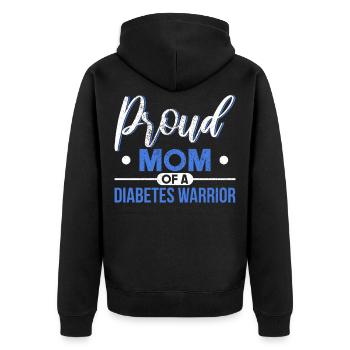 Diabétiques conscience diabète cadeau - Veste à capuche bio Premium Unisexe - noir - Dos - Nico (187cm)