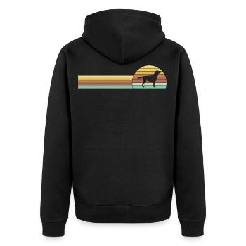 Cadeau de chien drôle de Labrador - Veste à capuche bio Premium Unisexe - noir - Dos - Nico (187cm)