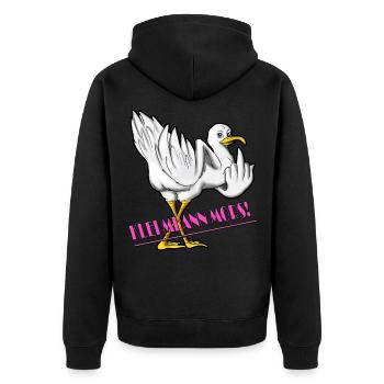 Norden Plattdeutsch Spruch klei mi ann Mors Möwe - Veste à capuche bio Premium Unisexe - noir - Dos - Nico (187cm)