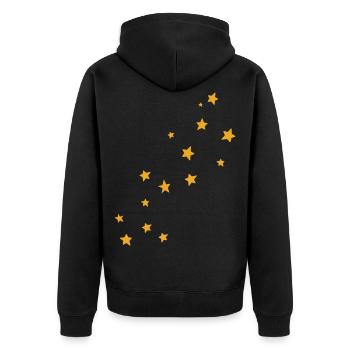 Étoiles - Veste à capuche bio Premium Unisexe - noir - Dos - Nico (187cm)