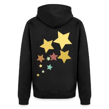 Étoiles étoiles - Veste à capuche bio Premium Unisexe - noir - Dos - Nico (187cm)
