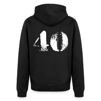 40 numéro - Veste à capuche bio Premium Unisexe - noir - Dos - Nico (187cm)