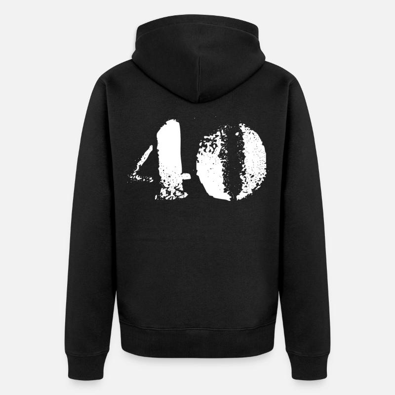 40 numéro - Veste à capuche bio Premium Unisexe - noir