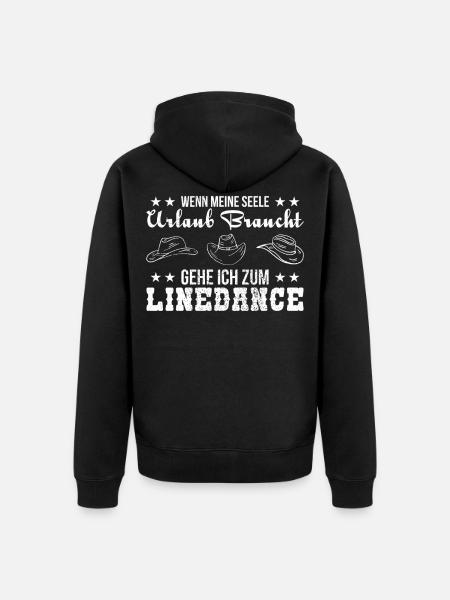 Linedancer Tänzer Linedance Geschenk - Unisex Premium Bio Zip Hoodie - Schwarz