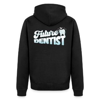 Cadeau de dentiste de dentisterie des dents - Veste à capuche bio Premium Unisexe - noir - Dos - Nico (187cm)