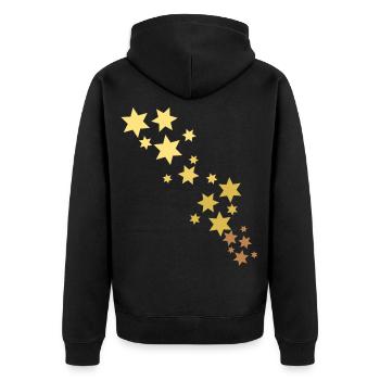 Étoiles - Veste à capuche bio Premium Unisexe - noir - Dos - Nico (187cm)